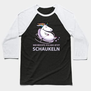 Funny unicorn in the rocking chair Baseball T-Shirt